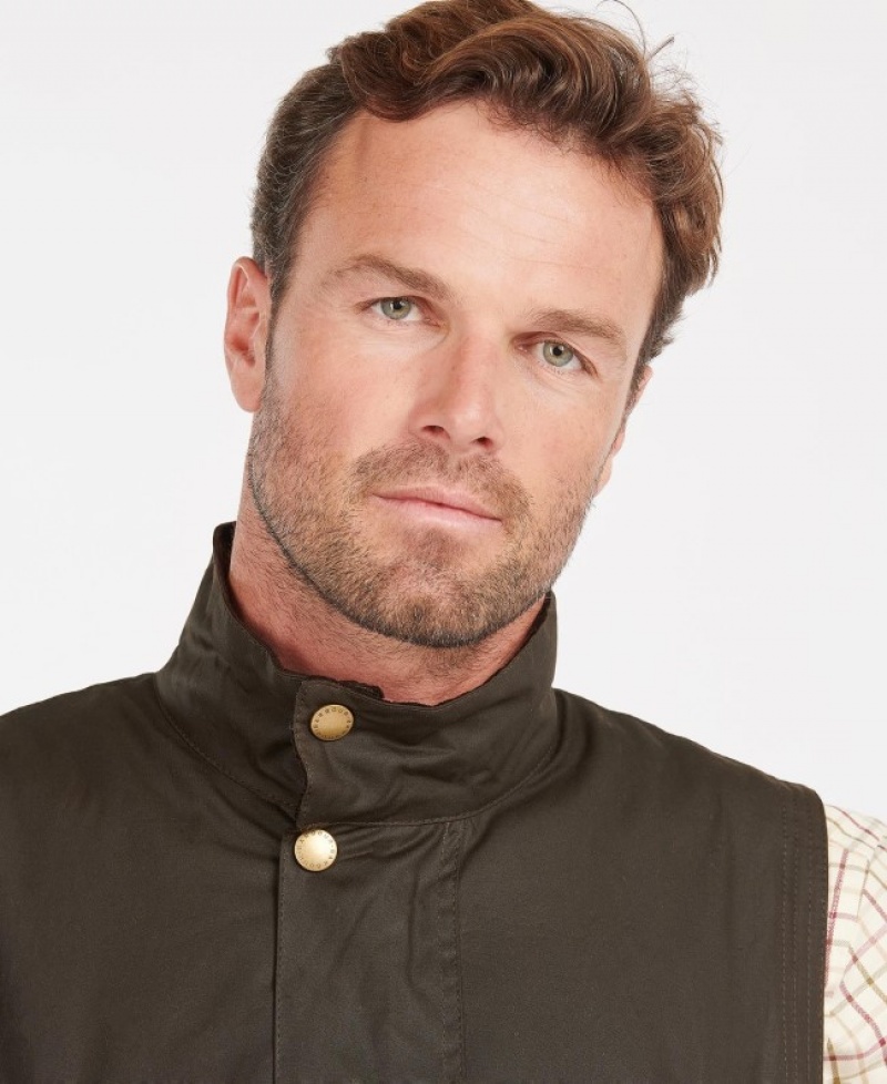 Barbour New Westmorland Wax Gilet Masline Verzi | IULH9778