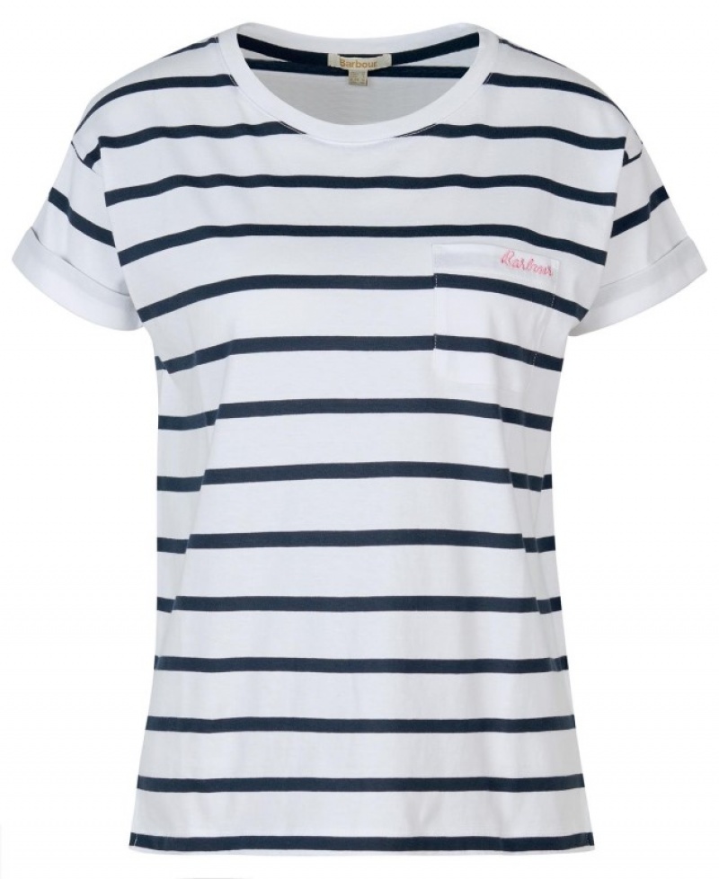 Barbour Otterburn Stripe Albi Negrii | LPDQ9989