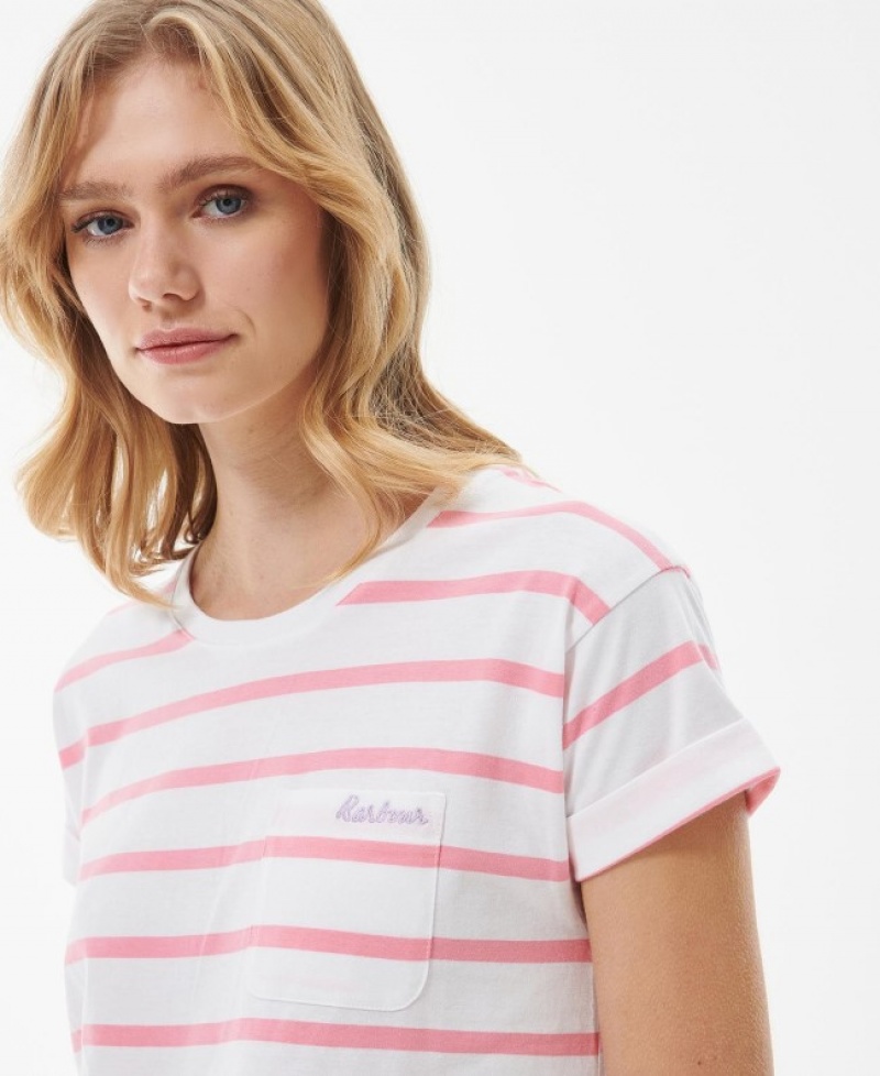 Barbour Otterburn Stripe Albi Roz | DEEX8373