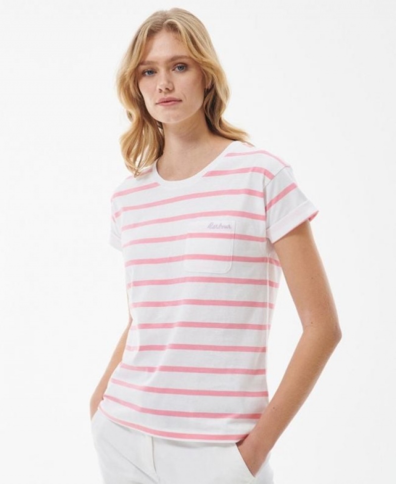 Barbour Otterburn Stripe Albi Roz | DEEX8373