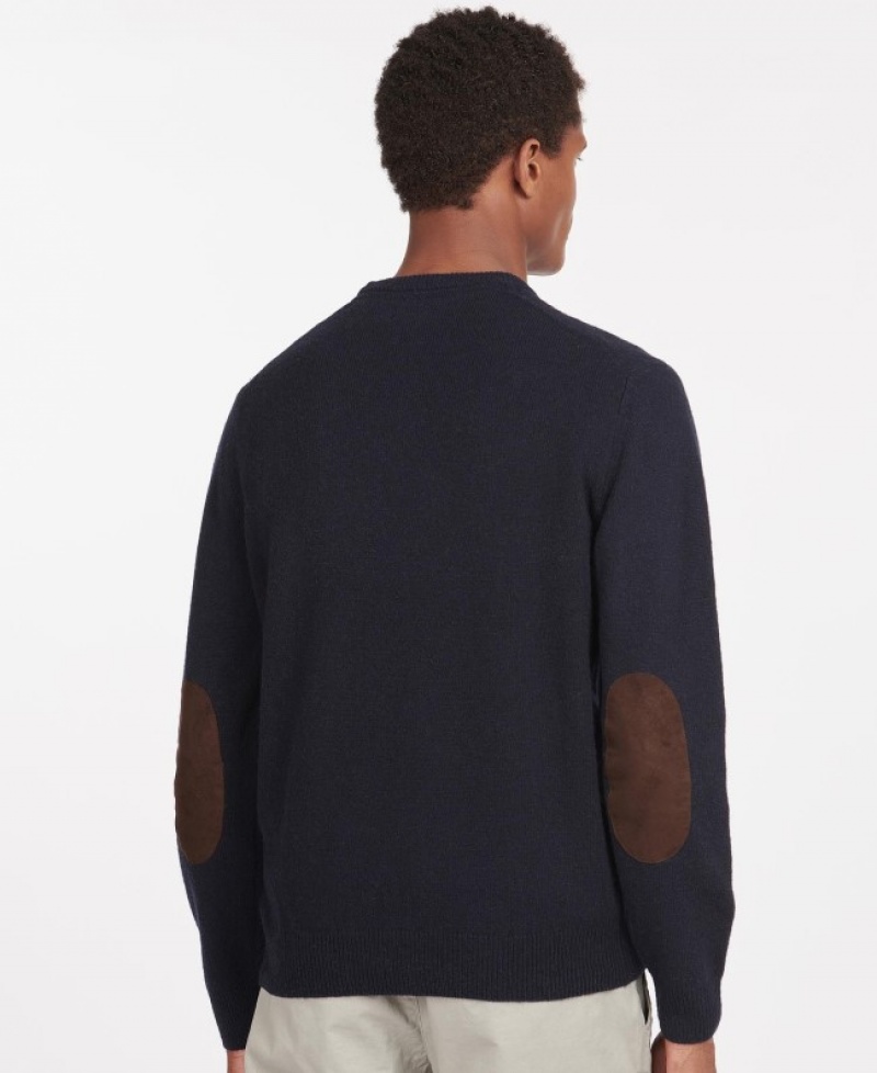 Barbour Patch Crew Neck Bleumarin | JUXO9085