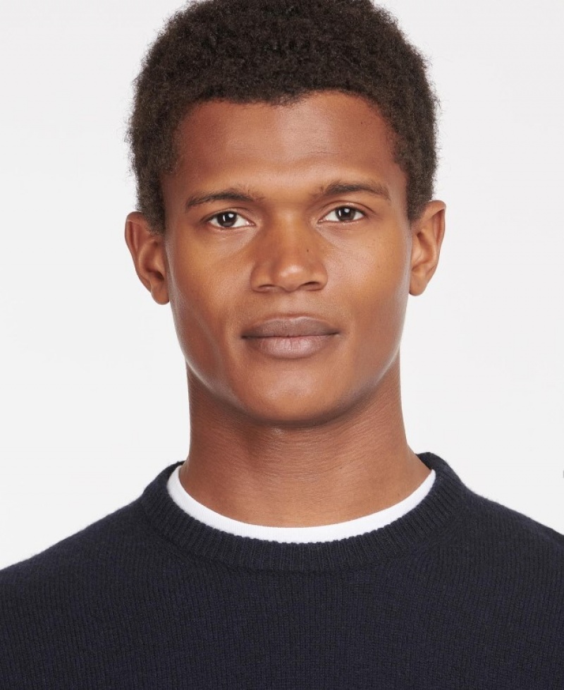 Barbour Patch Crew Neck Bleumarin | JUXO9085
