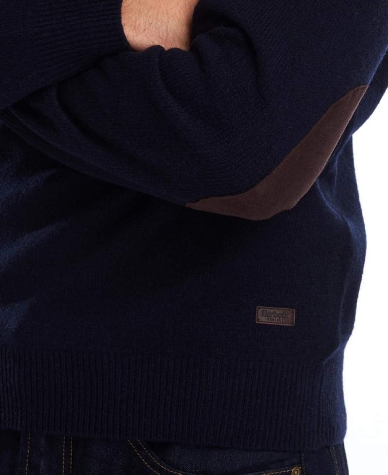 Barbour Patch Crew Neck Bleumarin | JUXO9085