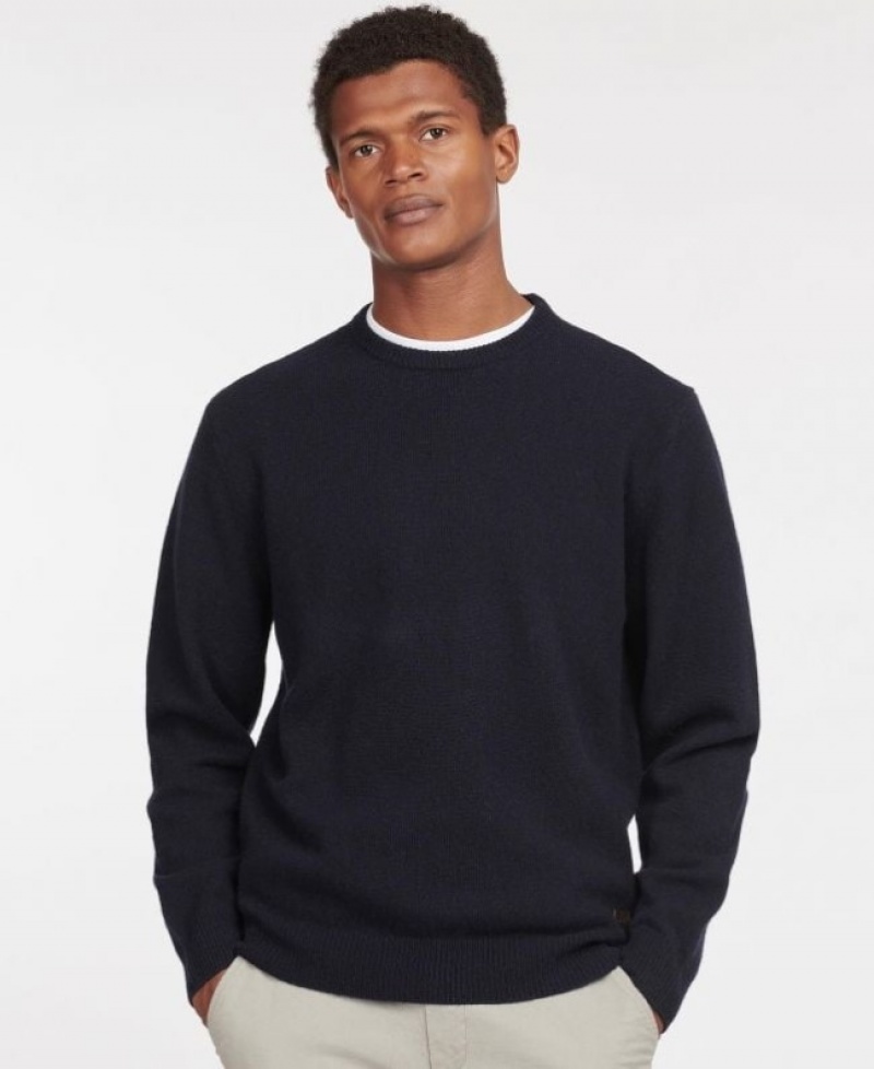 Barbour Patch Crew Neck Bleumarin | JUXO9085