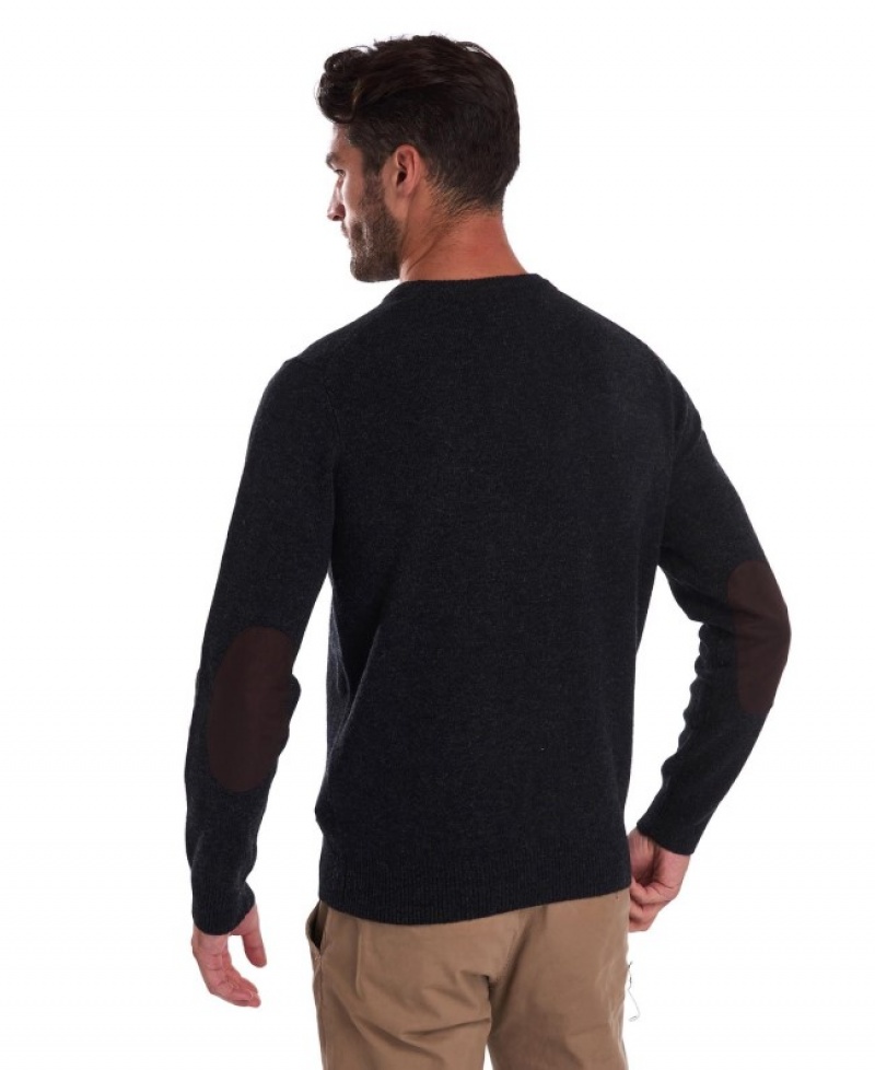 Barbour Patch Crew Neck Gri | IDAX9358