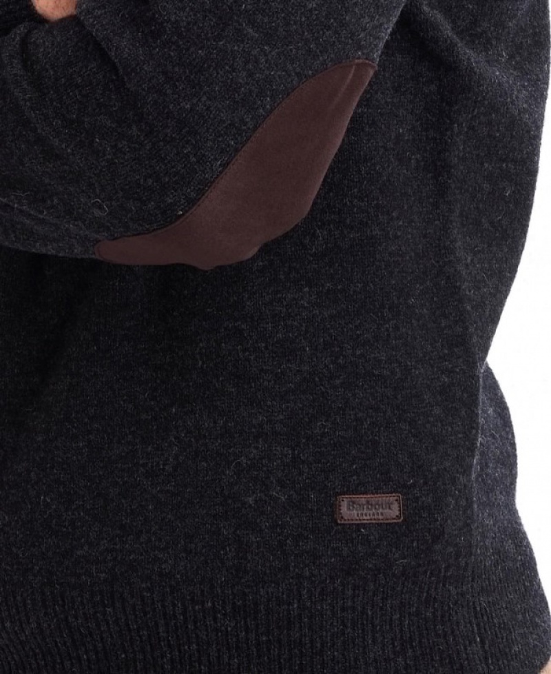 Barbour Patch Crew Neck Gri | IDAX9358