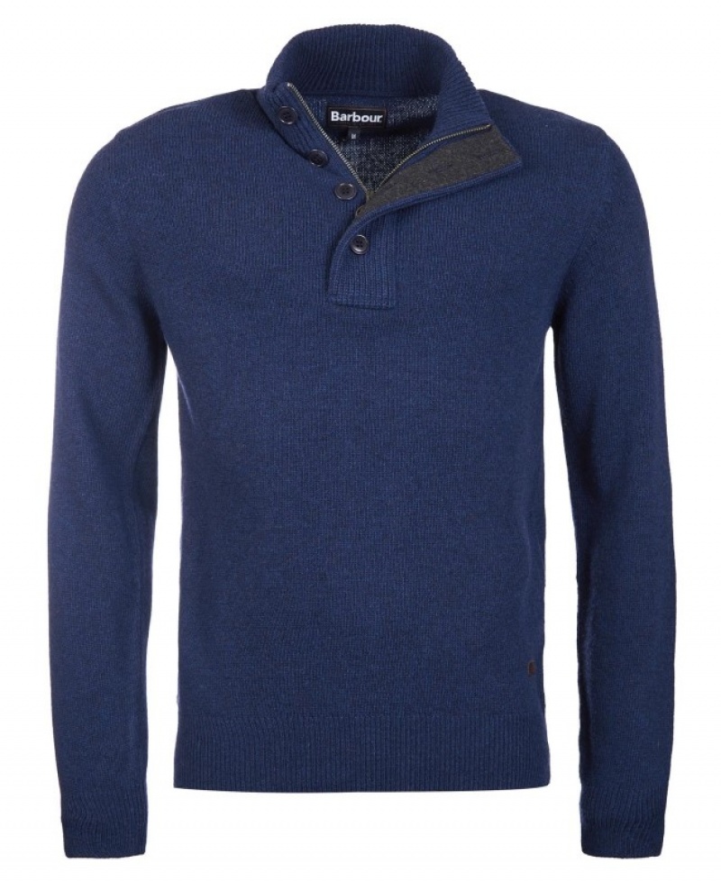 Barbour Patch Half Zip Albastri Inchis | MNQL0643