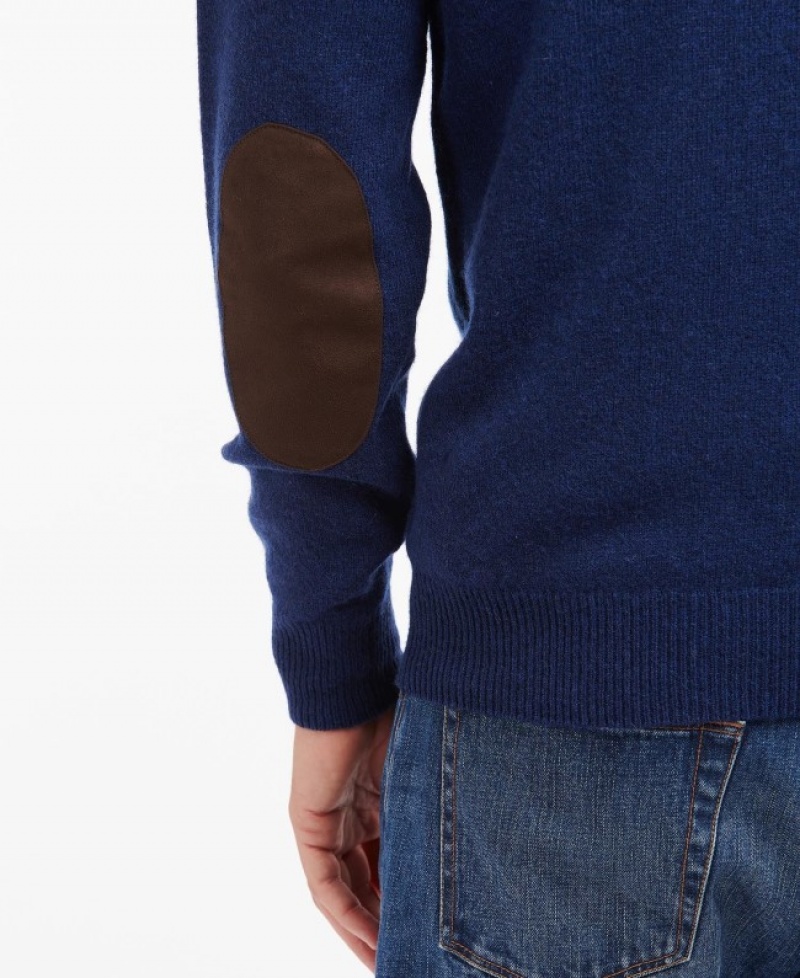 Barbour Patch Half Zip Albastri Inchis | MNQL0643