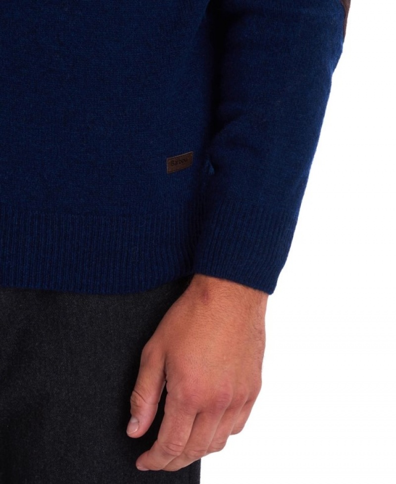 Barbour Patch Half Zip Albastri Inchis | MNQL0643