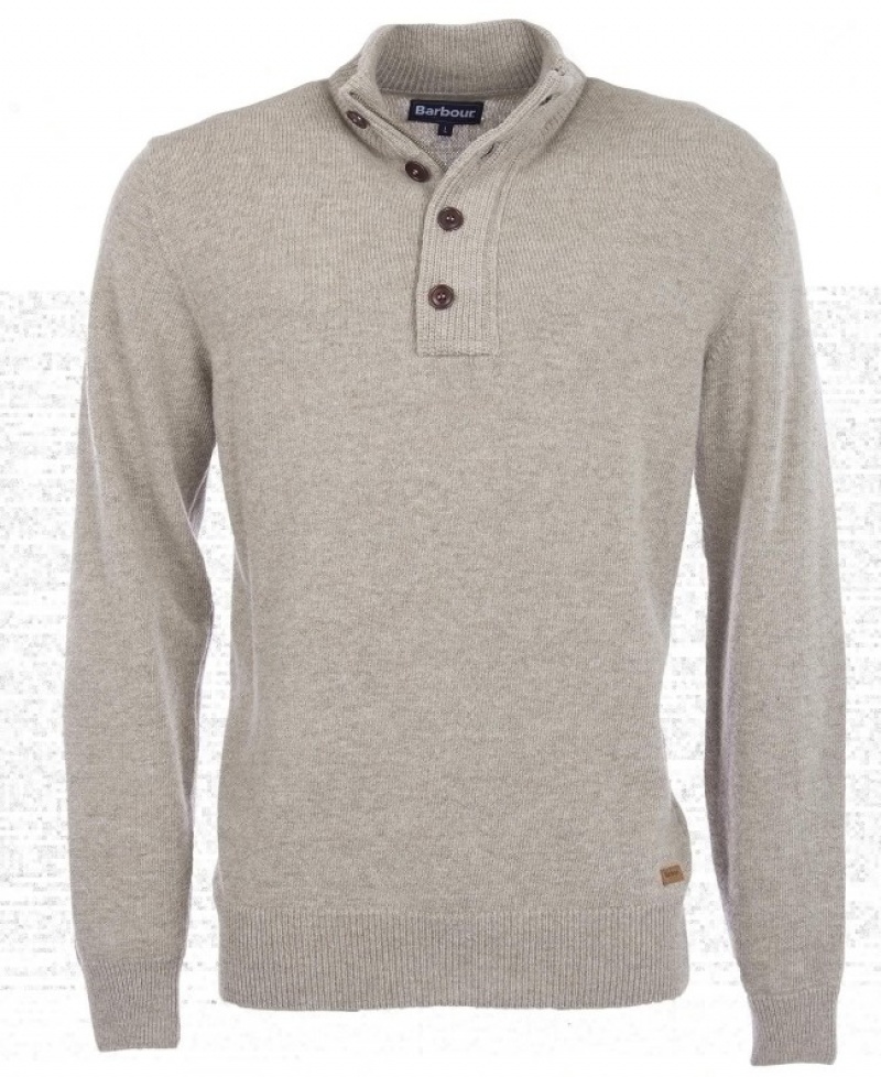 Barbour Patch Half Zip Bej | NCBG3345
