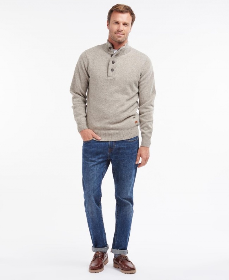 Barbour Patch Half Zip Bej | NCBG3345