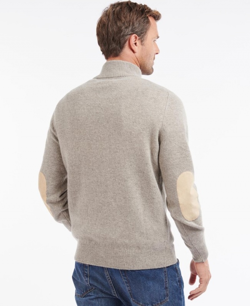 Barbour Patch Half Zip Bej | NCBG3345