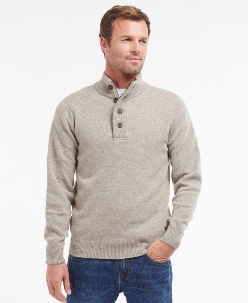 Barbour Patch Half Zip Bej | NCBG3345