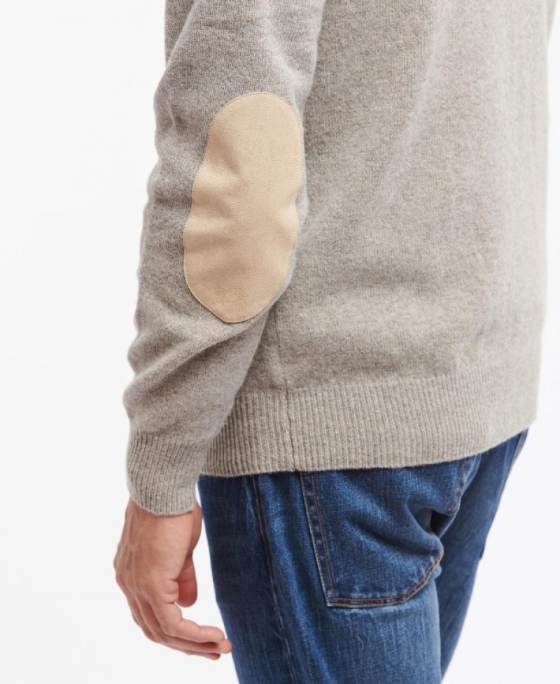 Barbour Patch Half Zip Bej | NCBG3345