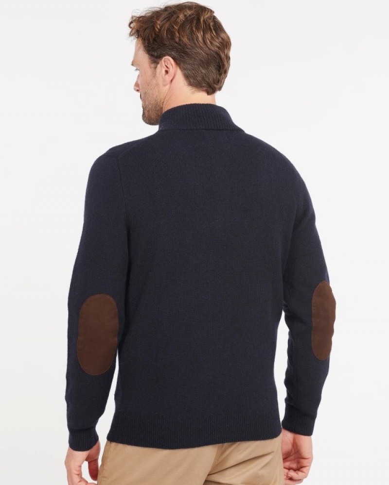 Barbour Patch Half Zip Bleumarin | FAAN0191