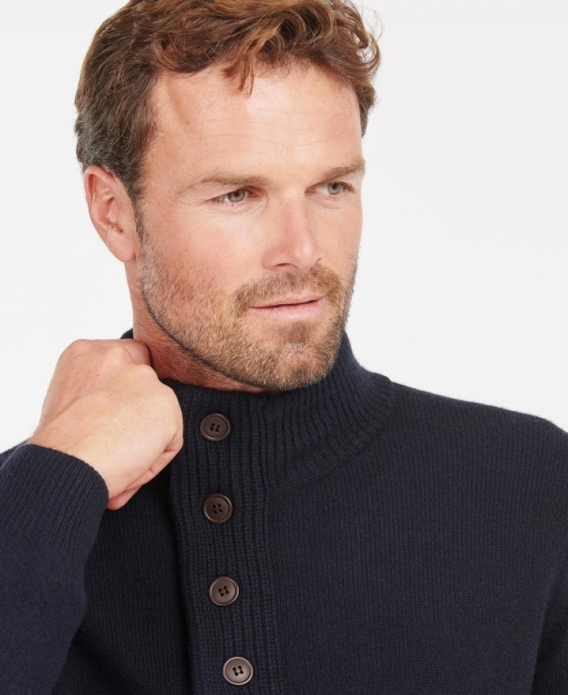 Barbour Patch Half Zip Bleumarin | FAAN0191