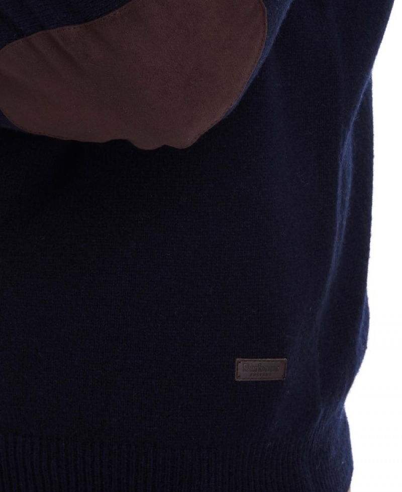 Barbour Patch Half Zip Bleumarin | FAAN0191