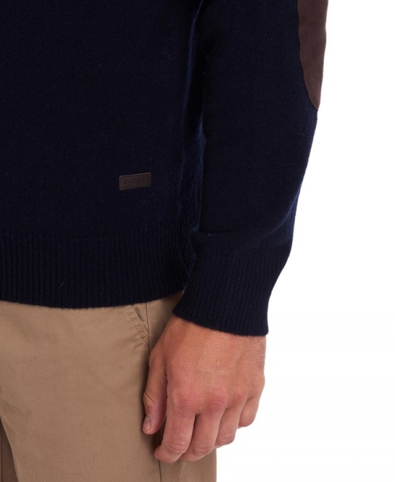 Barbour Patch Half Zip Bleumarin | FAAN0191