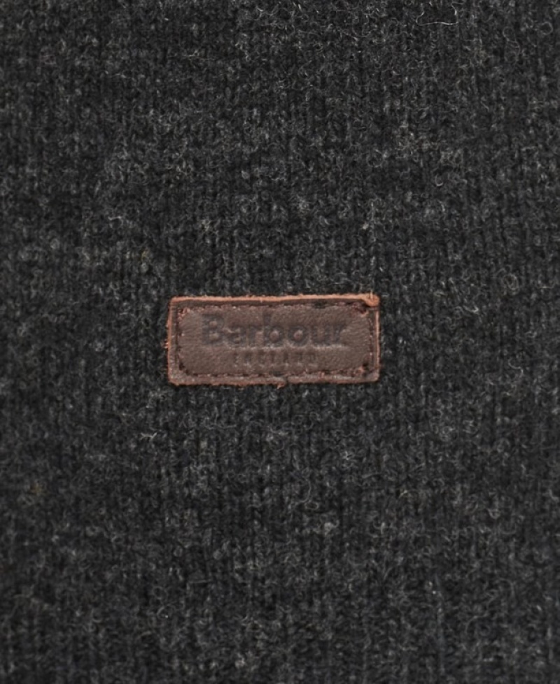 Barbour Patch Half Zip Gri Inchis | WOAH8560