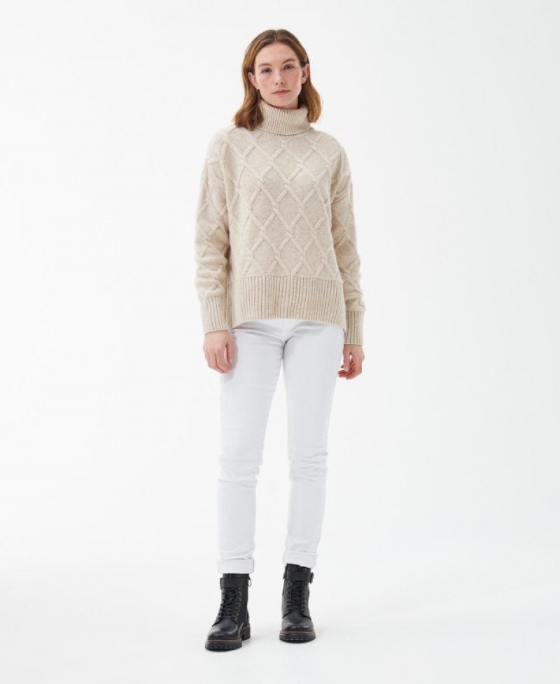 Barbour Perch Tricotate Bej | OFHW9544