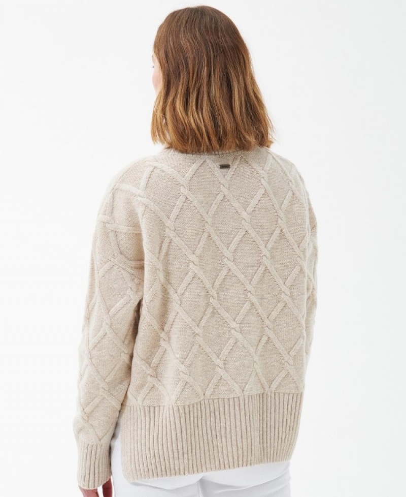 Barbour Perch Tricotate Bej | OFHW9544