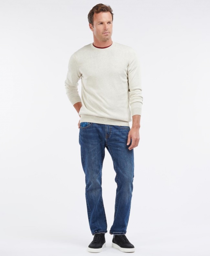 Barbour Pima Bumbac Crew Neck Albi | SEVO5198