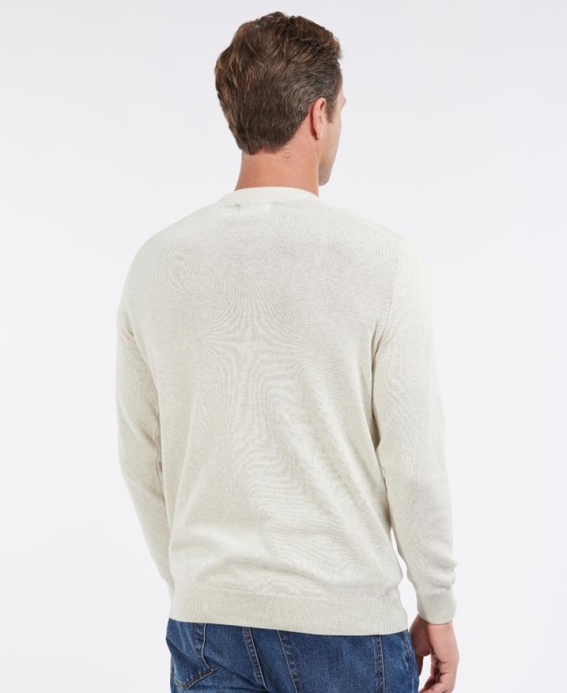 Barbour Pima Bumbac Crew Neck Albi | SEVO5198