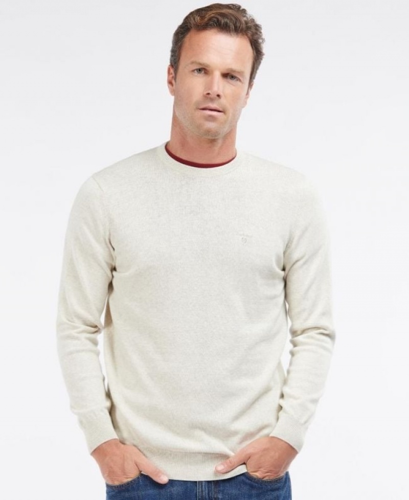 Barbour Pima Bumbac Crew Neck Albi | SEVO5198