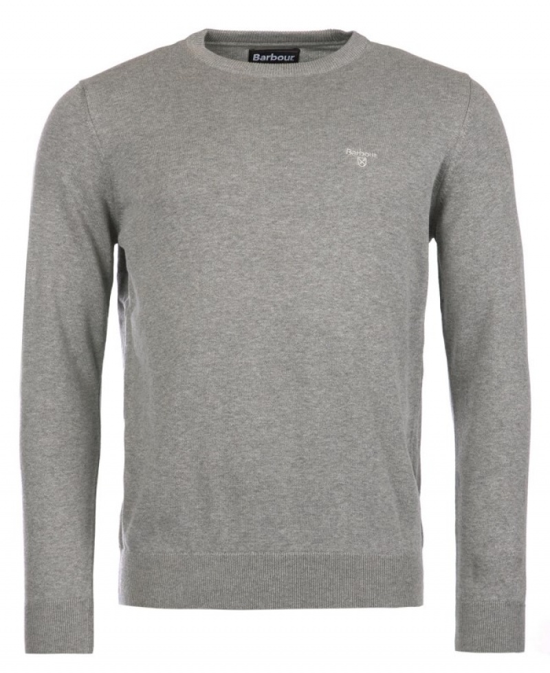 Barbour Pima Bumbac Crew Neck Gri | PDPS6226