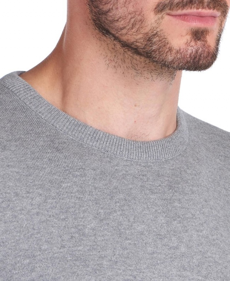 Barbour Pima Bumbac Crew Neck Gri | PDPS6226