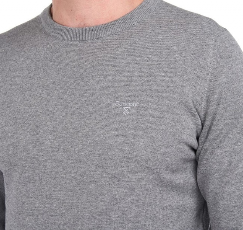 Barbour Pima Bumbac Crew Neck Gri | PDPS6226