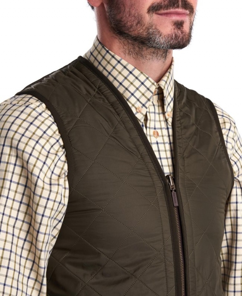 Barbour Polarquilt Zip-In Liner Waistcoat Masline Verzi | IUYE8748