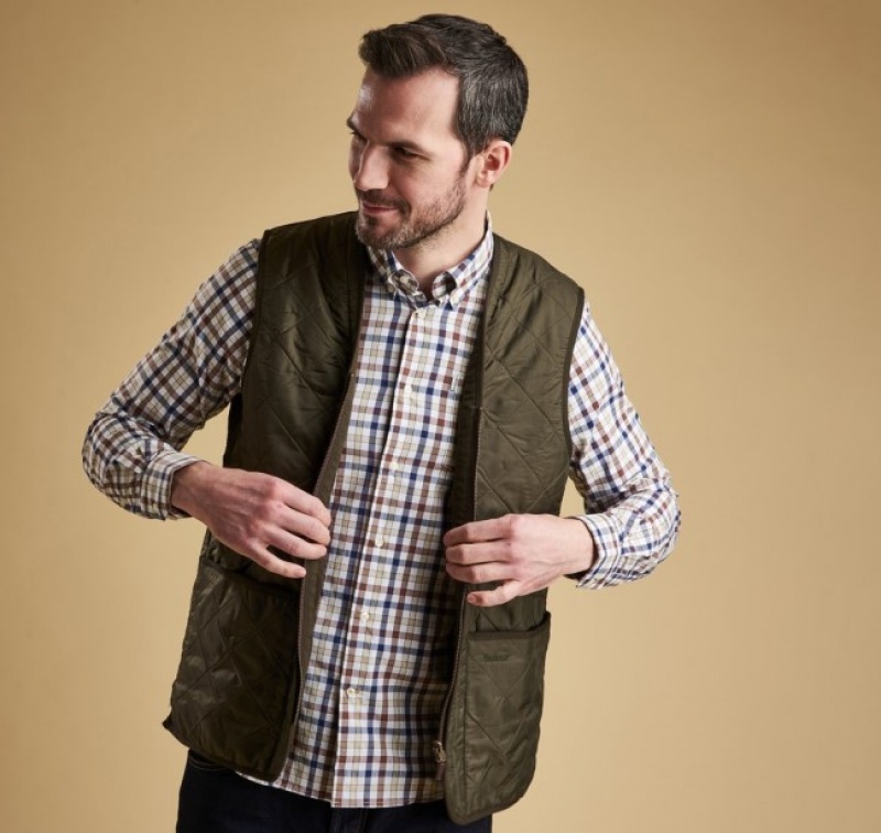 Barbour Polarquilt Zip-In Liner Waistcoat Masline Verzi | IUYE8748