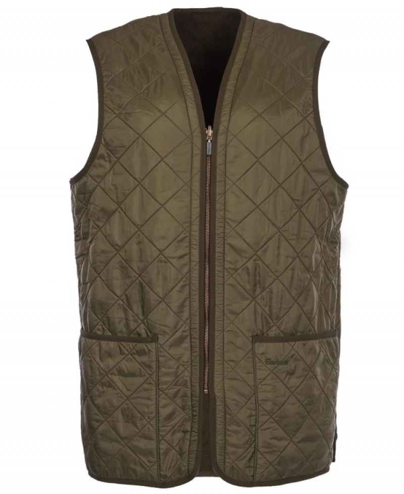 Barbour Polarquilt Zip-In Liner Waistcoat Masline Verzi | IUYE8748