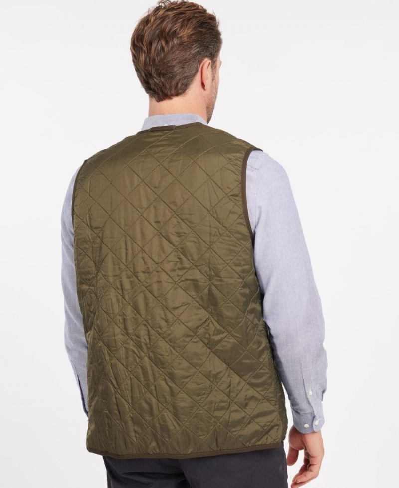 Barbour Polarquilt Zip-In Liner Waistcoat Masline Verzi | IUYE8748