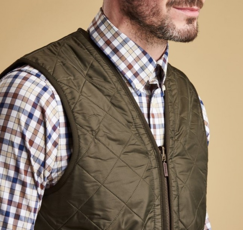 Barbour Polarquilt Zip-In Liner Waistcoat Masline Verzi | IUYE8748