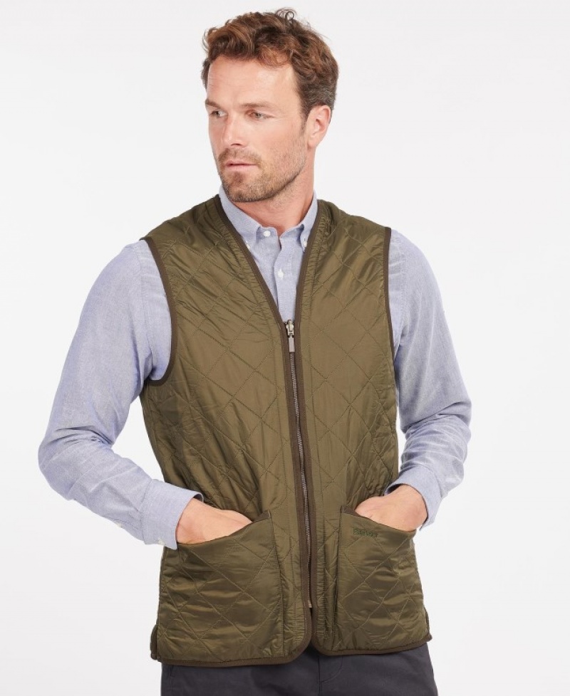 Barbour Polarquilt Zip-In Liner Waistcoat Masline Verzi | IUYE8748