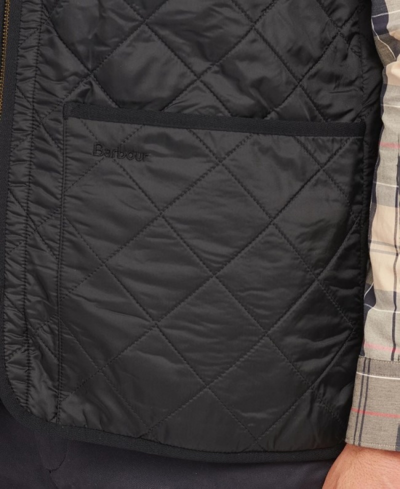 Barbour Polarquilt Zip-In Liner Waistcoat Negrii | BBEV9563