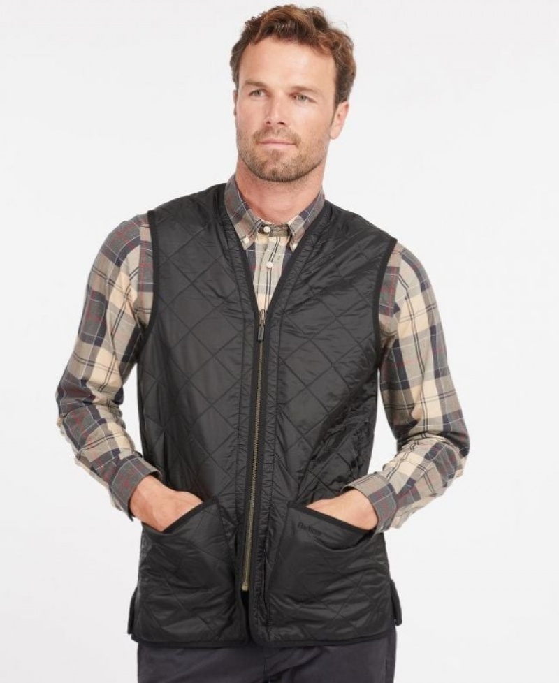 Barbour Polarquilt Zip-In Liner Waistcoat Negrii | BBEV9563