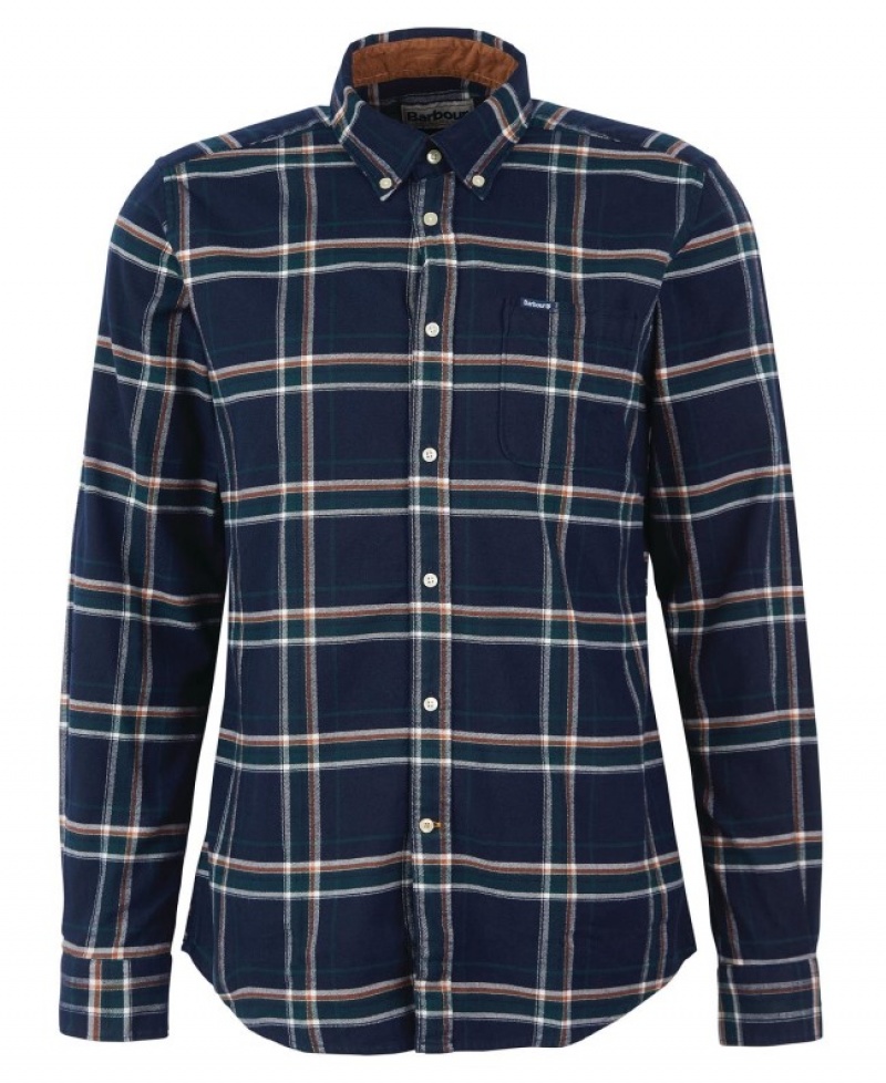 Barbour Ronan Tailored Check Albastri | KHMW9115