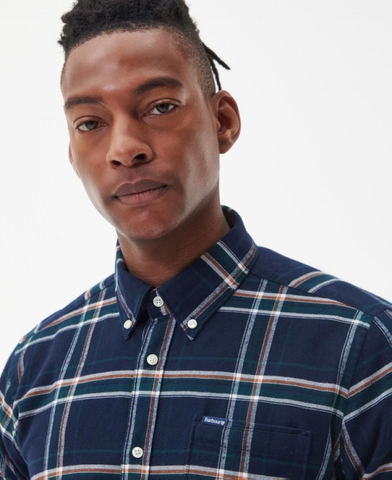 Barbour Ronan Tailored Check Albastri | KHMW9115