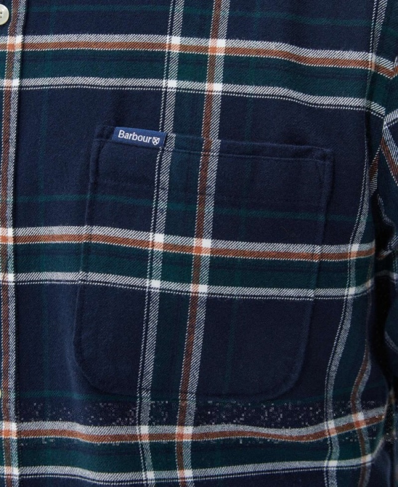 Barbour Ronan Tailored Check Albastri | KHMW9115