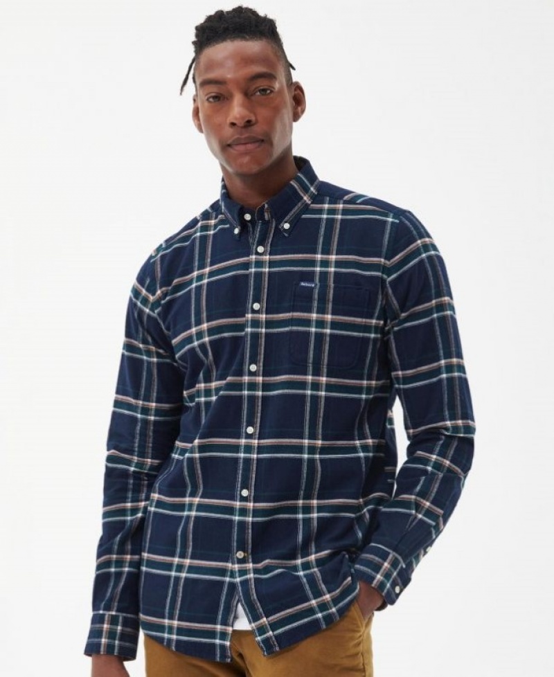 Barbour Ronan Tailored Check Albastri | KHMW9115