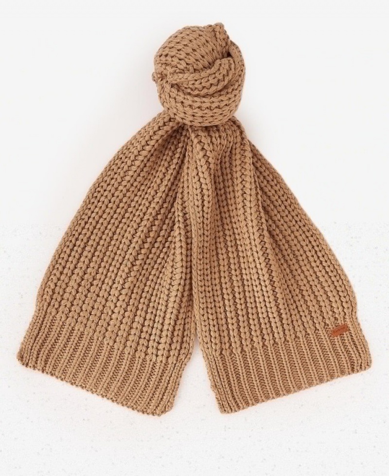 Barbour Saltburn Beanie & Scarf Bej | ABSJ9876