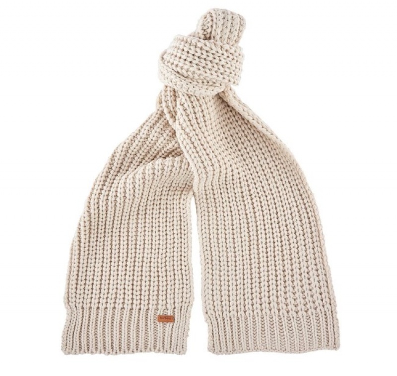 Barbour Saltburn Beanie & Scarf Bej | XJUB0375