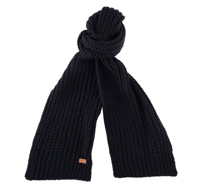 Barbour Saltburn Beanie & Scarf Negrii | PRMZ8425