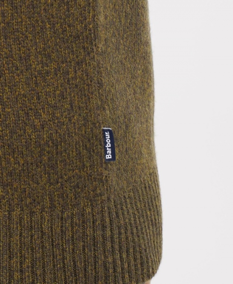 Barbour Sid Half Zip Masline Verzi | FNMB9270
