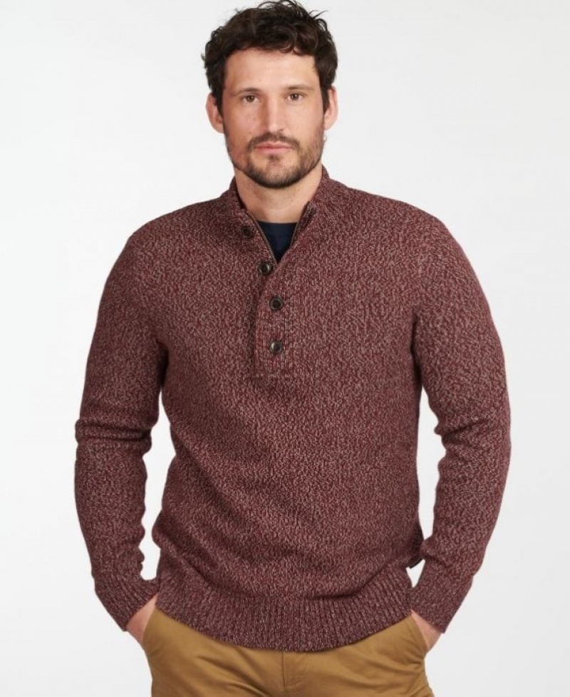 Barbour Sid Half Zip Rosii | KJFE9106
