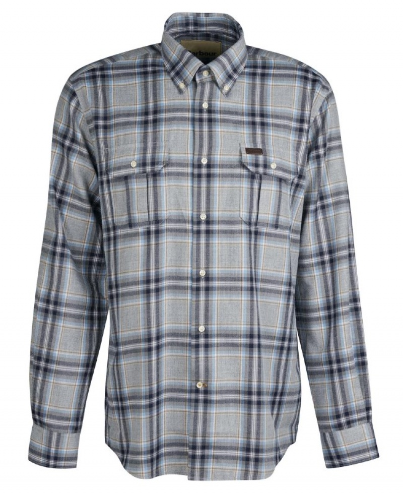 Barbour Singsby Thermo Weave Albastri Gri | AKFY8203