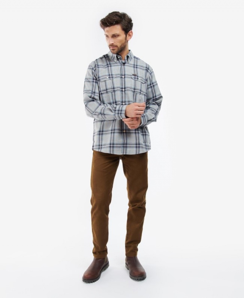 Barbour Singsby Thermo Weave Albastri Gri | AKFY8203